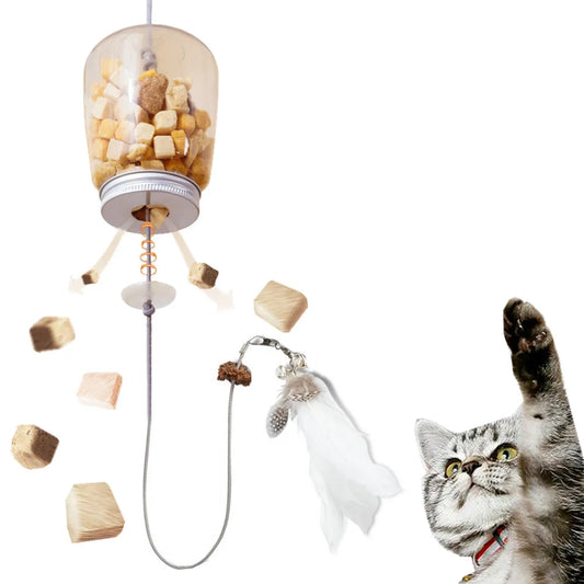 Catnip Feather Feeder Toy