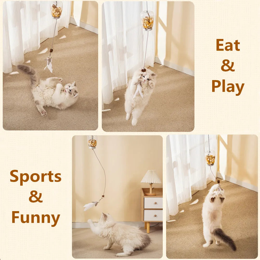 Catnip Feather Feeder Toy